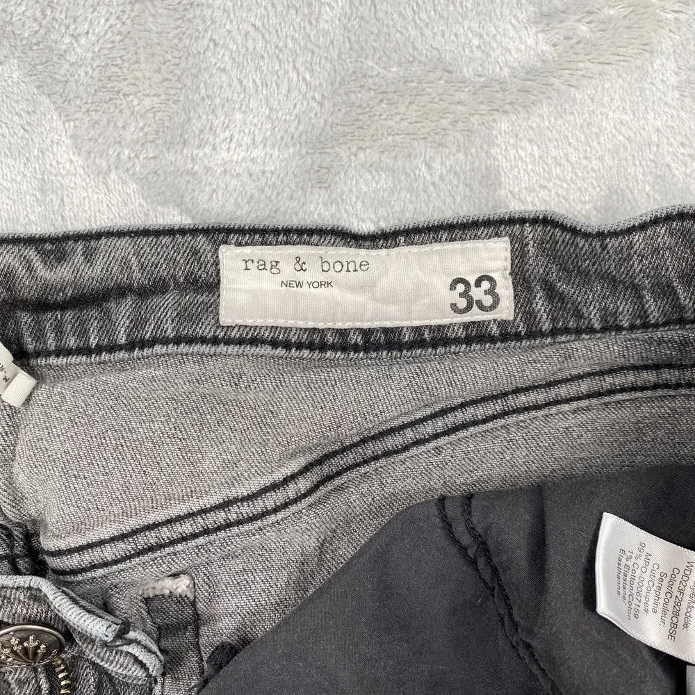 Rag & Bone Jeans Women's 33 Dark Gray Peyton Mid Rise‎ Bootcut Denim